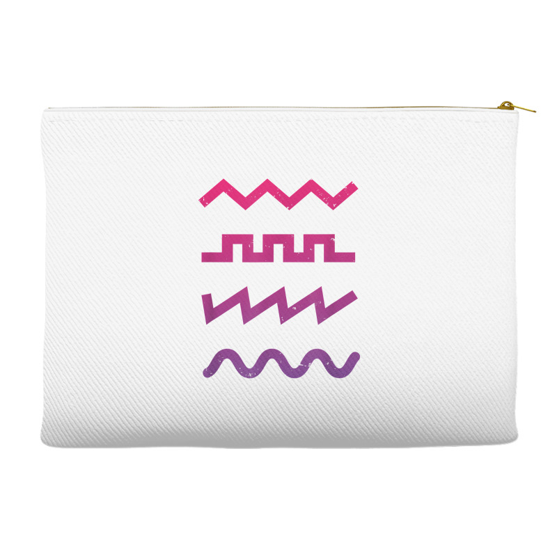 Waveform Techno Synthesizer Synth Analog T Shirt Accessory Pouches | Artistshot