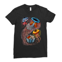 Under The Ocean Marine Jellyfish Ladies Fitted T-shirt | Artistshot