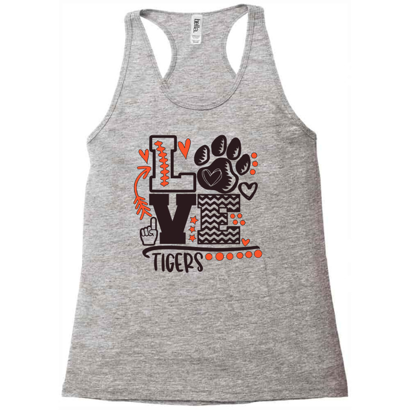 Football Football Iron On Tigersmom Love Tigers Mom Woman Clothing 190 Racerback Tank by golferu | Artistshot