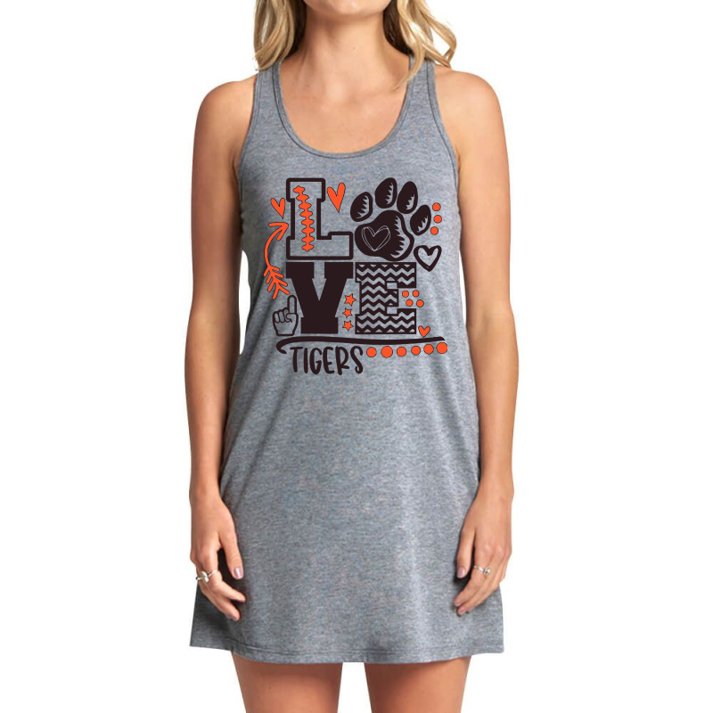 Football Football Iron On Tigersmom Love Tigers Mom Woman Clothing 190 Tank Dress by golferu | Artistshot