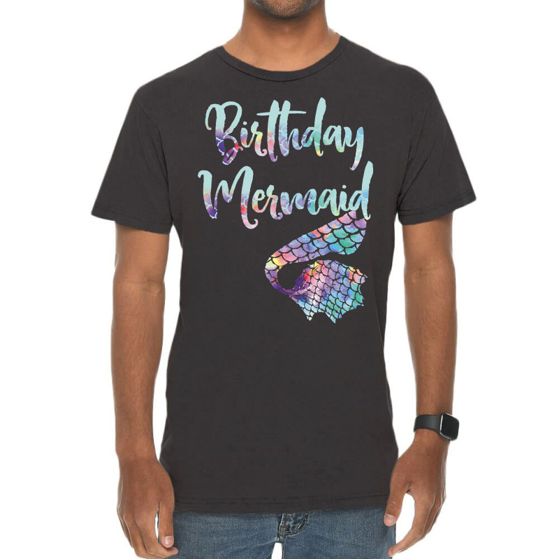 Birthday Mermaid Shirt T Shirt Vintage T-shirt | Artistshot