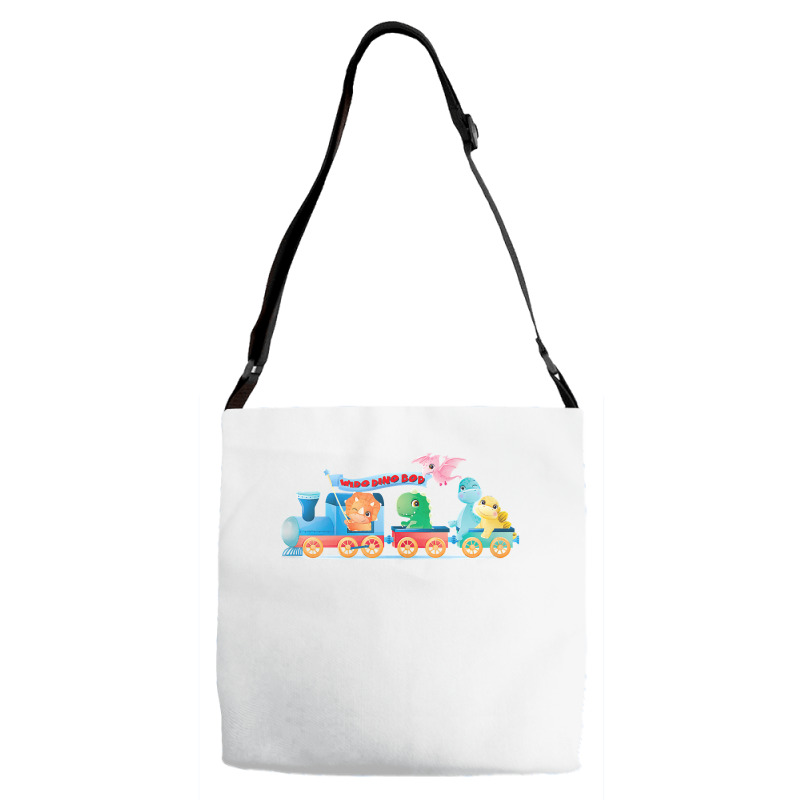 Wido Dino Bod Baby Dinosaurs On Train. Tank Top Adjustable Strap Totes | Artistshot