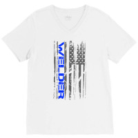 Welding Patriotic American Flag Iron Worker Welder T Shirt V-neck Tee | Artistshot