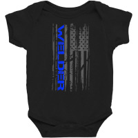 Welding Patriotic American Flag Iron Worker Welder T Shirt Baby Bodysuit | Artistshot