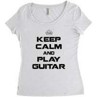 Keep Calm Slide Guitar Women's Triblend Scoop T-shirt | Artistshot