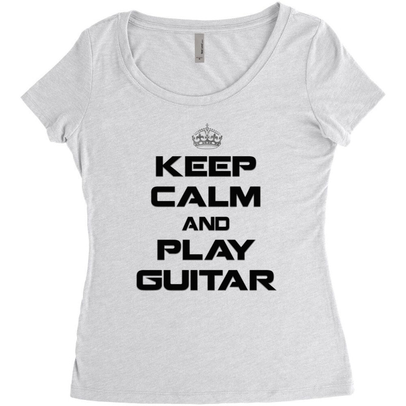 Keep Calm Slide Guitar Women's Triblend Scoop T-shirt | Artistshot