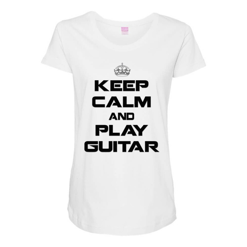 Keep Calm Slide Guitar Maternity Scoop Neck T-shirt | Artistshot