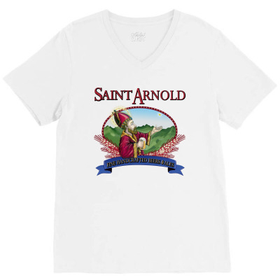 Saint Arnold V-neck Tee Designed By Yesairish