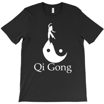 White Silhouette Design Of Qigong T-shirt Designed By Gani Ibrahim
