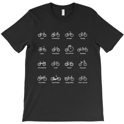 White Silhouette People For Bikes T-shirt Designed By Gani Ibrahim