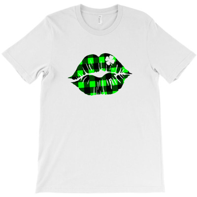 Shamrock Lucky Lips T-shirt Designed By Davian