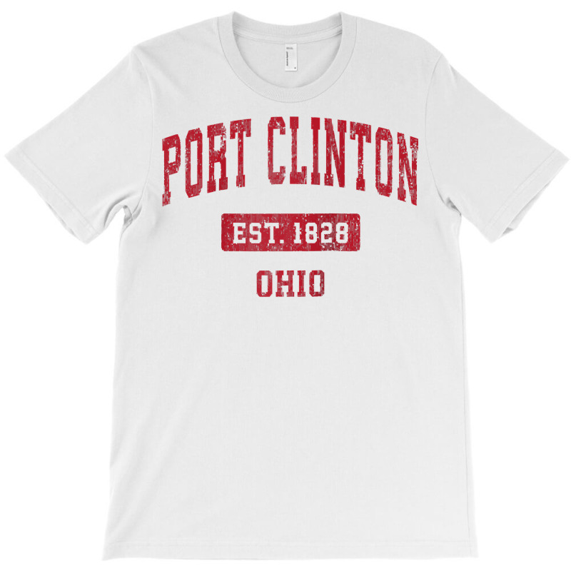 Port Clinton Ohio Oh Vintage Sports Design Red Design Raglan Baseball T-shirt | Artistshot