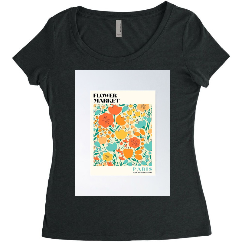 Astrid Wilson Flower Market  Paris Women's Triblend Scoop T-shirt by emcraneyc | Artistshot