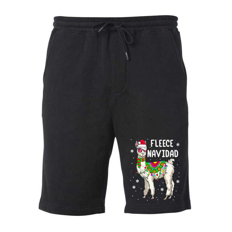 Fleece Feliz Navidad Llama Christmas Cute Xmas Gift 73 Fleece Short | Artistshot