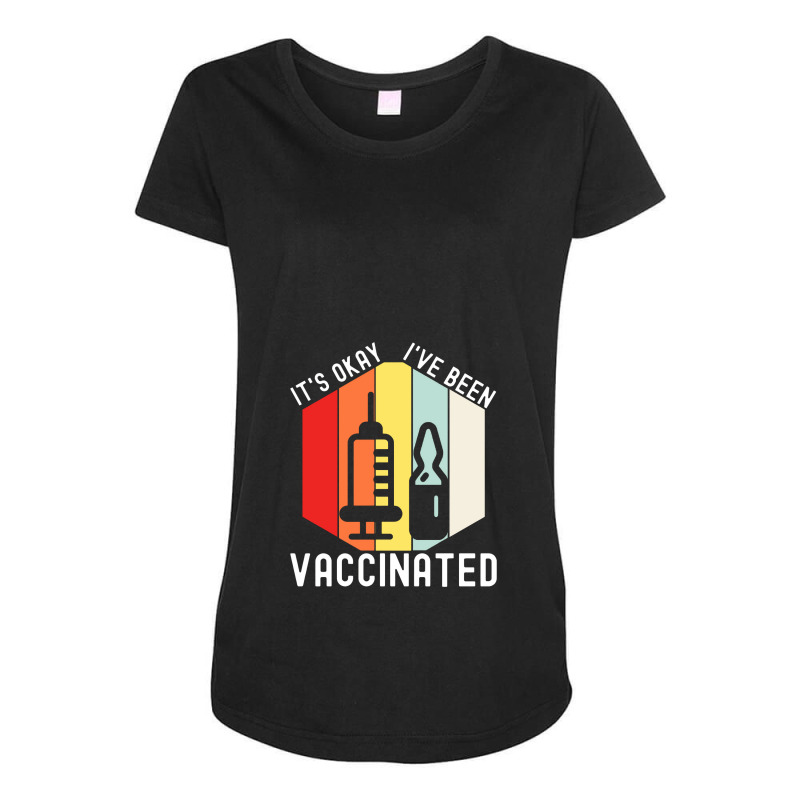 Vaccinated Vaccine Pro Vaccination Immunization Maternity Scoop Neck T-shirt by lapilune | Artistshot