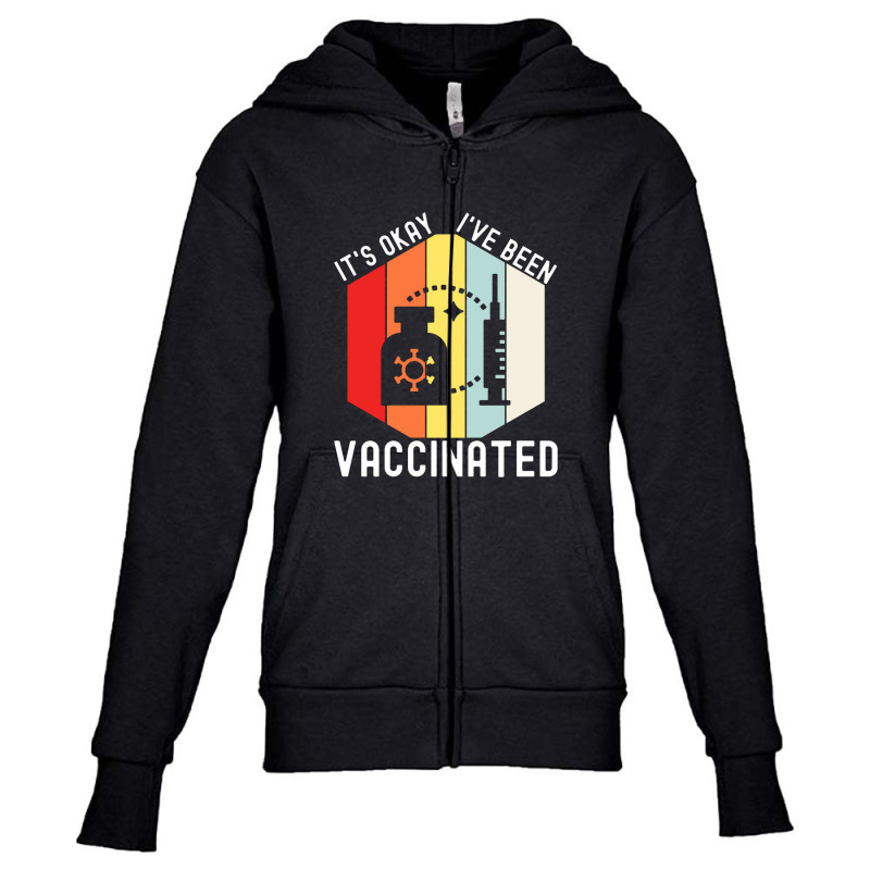 Vaccinated Vaccine Pro Vaccination Immunization Youth Zipper Hoodie by lapilune | Artistshot