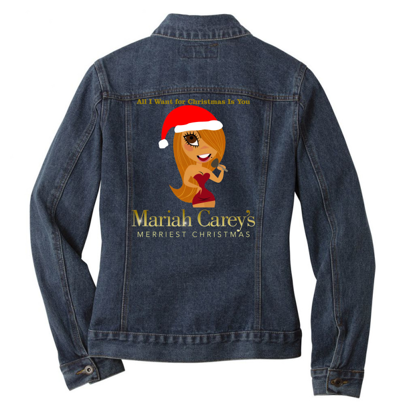 All I Want For Christmas Is You Ladies Denim Jacket by ABudiPranoto | Artistshot