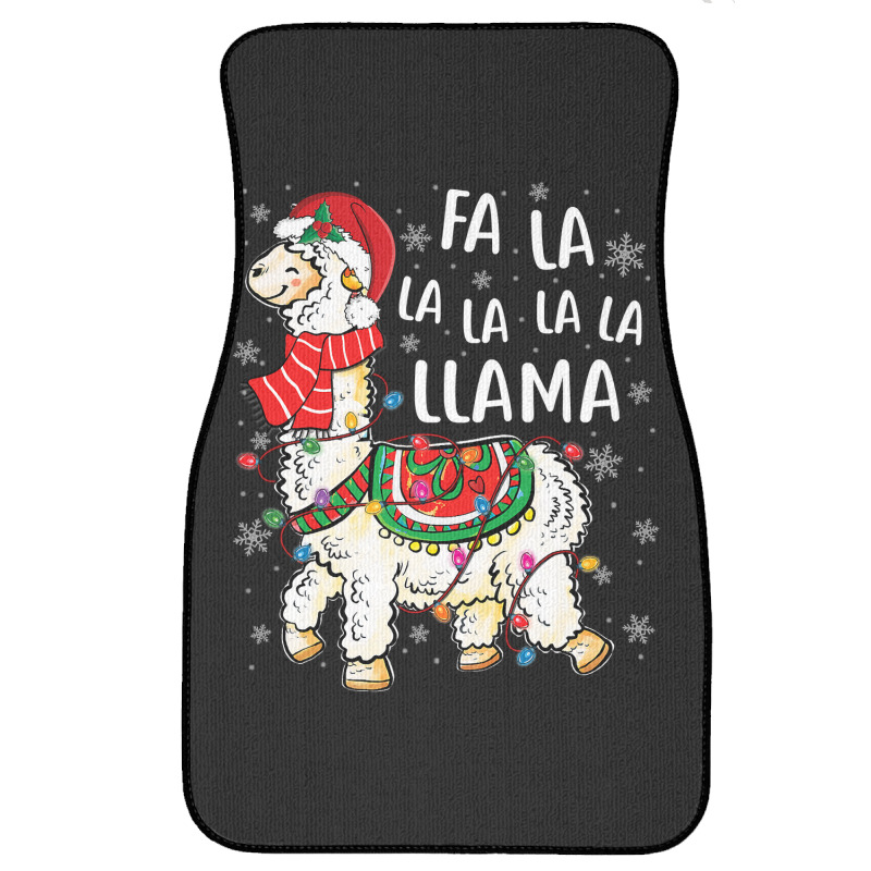 Fa La La Llama Christmas Funny Christmas Llama Xmas Lights 147 Front Car Mat | Artistshot