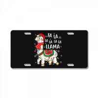 Fa La La Llama Christmas Funny Christmas Llama Xmas Lights 147 License Plate | Artistshot