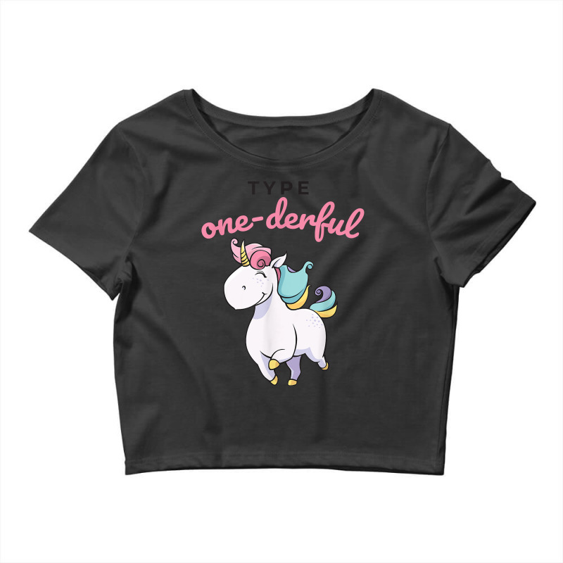 Type Onederful Shirt Type 1 Diabetes Awareness Unicorn Tee Crop Top by cheesebroughbrensen | Artistshot