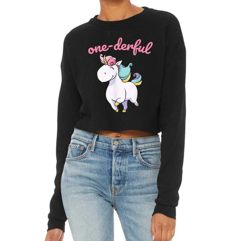 Type Onederful Shirt Type 1 Diabetes Awareness Unicorn Tee Cropped Sweater by cheesebroughbrensen | Artistshot