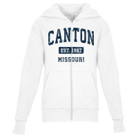 Canton Missouri Mo Vintage Athletic Sports Design T Shirt Youth Zipper Hoodie | Artistshot