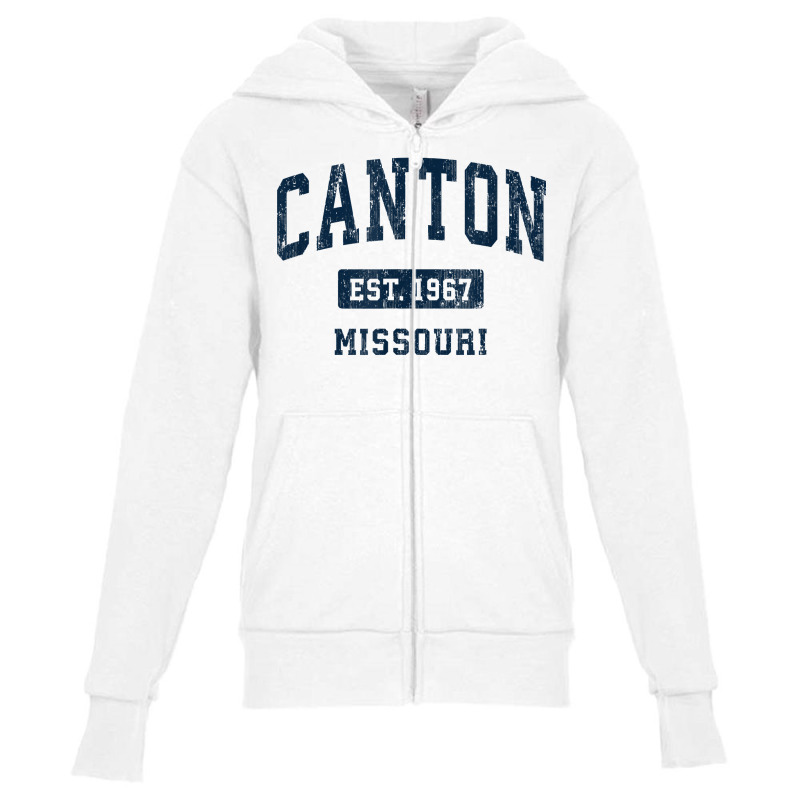 Canton Missouri Mo Vintage Athletic Sports Design T Shirt Youth Zipper Hoodie | Artistshot