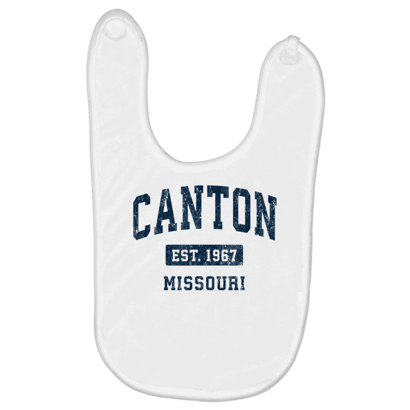 Canton Missouri Mo Vintage Athletic Sports Design T Shirt Baby Bibs | Artistshot