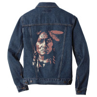 Sitting Bull Native American Chief Indian Warrior Men Women Men Denim Jacket | Artistshot