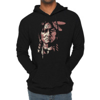 Sitting Bull Native American Chief Indian Warrior Men Women Lightweight Hoodie | Artistshot