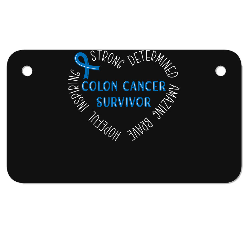 Colon Cancer T  Shirt Colon Cancer Survivor T  Shirt Motorcycle License Plate | Artistshot