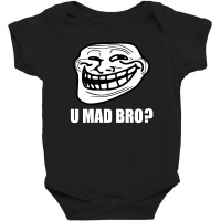 Funny Troll Face U Mad Baby Bodysuit | Artistshot