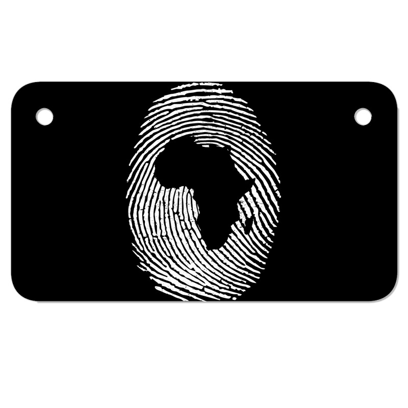 Black History Month African  Africa Fingerprint Motorcycle License Plate by bakien89 | Artistshot