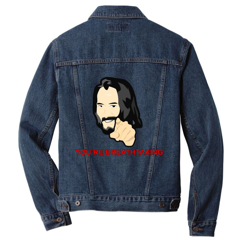 Custom You Are Breathtaking Keanu Reeves Men Denim Jacket By