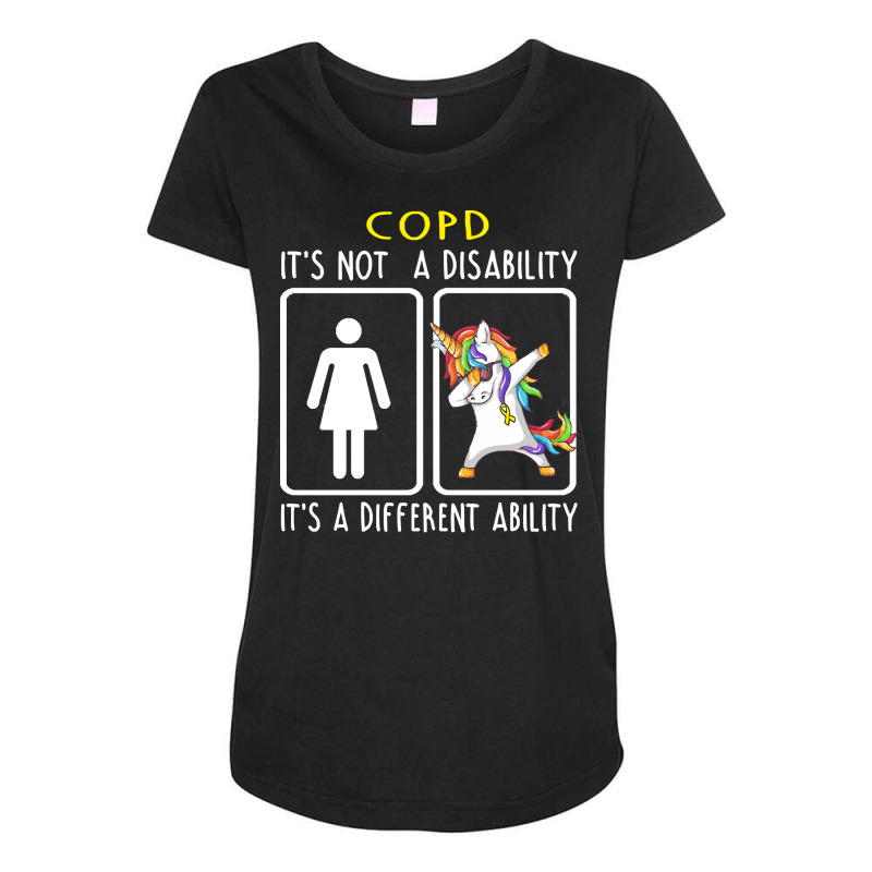 Copd Awareness T  Shirt C O P D It's Not A Disability It's A Different Maternity Scoop Neck T-shirt by thaddeuscassin860 | Artistshot