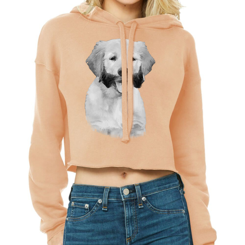 Golden Retriever With Sideburns T  Shirt Golden Retriever With Sidebur Cropped Hoodie by trompeloise212 | Artistshot