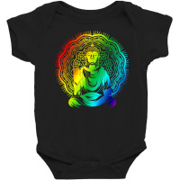 Spiritual Buddhist Mantra Buddhism Colorful Mandala Buddha T Shirt Baby Bodysuit | Artistshot