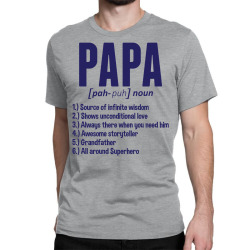 Papa Noun Definition Classic T-shirt | Artistshot
