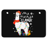 Fa La La Llama Christmas Santa Hat Llama Lover Merry Xmas 68 Atv License Plate | Artistshot