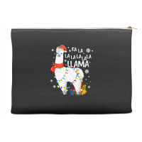 Fa La La Llama Christmas Santa Hat Llama Lover Merry Xmas 68 Accessory Pouches | Artistshot