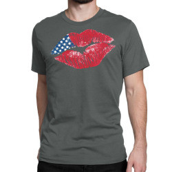 American Flag Lips Classic T-shirt | Artistshot