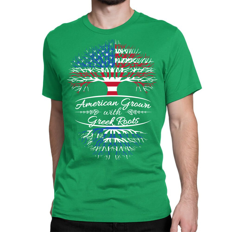 American Grown With Greek Roots Classic T-shirt | Artistshot