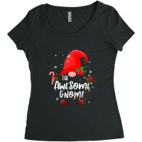 The Awesome Gnome Christmas Lights Matching Family Pajamas T Shirt Women's Triblend Scoop T-shirt | Artistshot