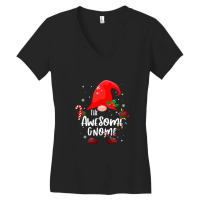 The Awesome Gnome Christmas Lights Matching Family Pajamas T Shirt Women's V-neck T-shirt | Artistshot