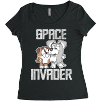 Space Invader Poster Vintage Women's Triblend Scoop T-shirt | Artistshot