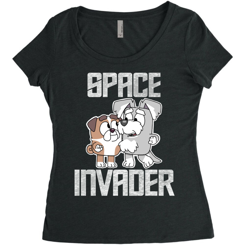 Space Invader Poster Vintage Women's Triblend Scoop T-shirt by ArtistLyric | Artistshot