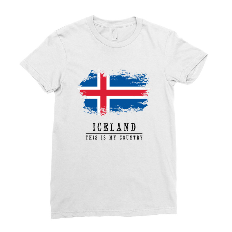 Iceland Ladies Fitted T-Shirt by Chris Ceconello | Artistshot