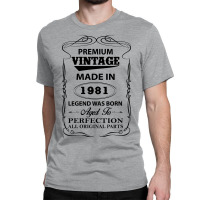 Vintage Legend Was Born 1981 Classic T-shirt | Artistshot