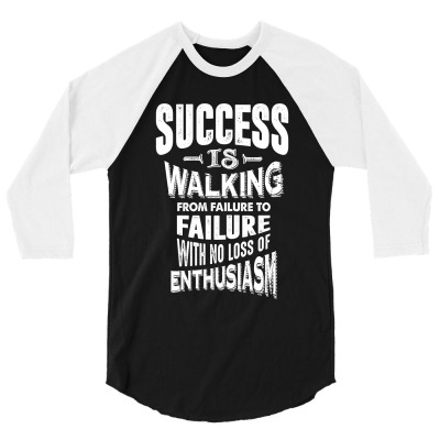 Success Is Walking 3/4 Sleeve Shirt Designed By Cidolopez