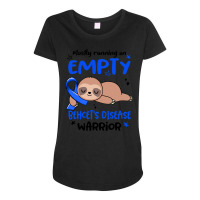 Behcets Disease Awareness T Shirtmostly Running On Empty Behcet's Dise Maternity Scoop Neck T-shirt | Artistshot